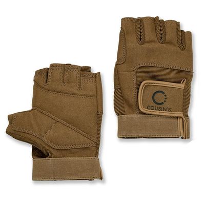 Cousin's Concert Attire Color Guard Gloves for Flag and Pole, Comfort & Grip, Durable Colorguard Gloves (Small, Coffee)