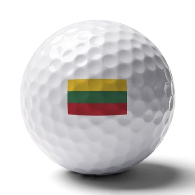 Vafogehu Golf Balls,Lithuania Flag Patterns Golf Balls, Novelty Golf Gift for Men, Women 1 Piece