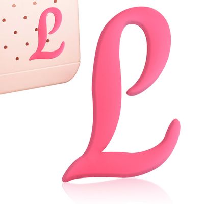 CTOHN Letter Charms for Bogg Bag, Alphabet Lettering Accessories (Pink, L)
