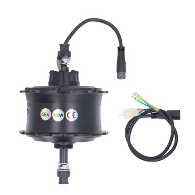 VBESTLIFE Electric Motor Wheel, 48V 750W Electric Brushless Toothed Hub Motor Aluminum Alloy Rear Drive Hub Motor IP65 for Modification