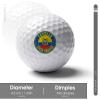 Vafogehu Golf Balls,Ecuador Flag Patterns Golf Balls, Novelty Golf Gift for Men, Women 1 Piece view 2