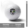 Vafogehu Golf Balls,Flag of Canton of Graubunden Patterns Golf Balls, Novelty Golf Gift for Men, Women 1 Piece view 2