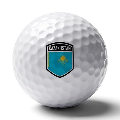 Vafogehu Golf Balls,Kazakhstan Flag Patterns Golf Balls, Novelty Golf Gift for Men, Women 1 Piece