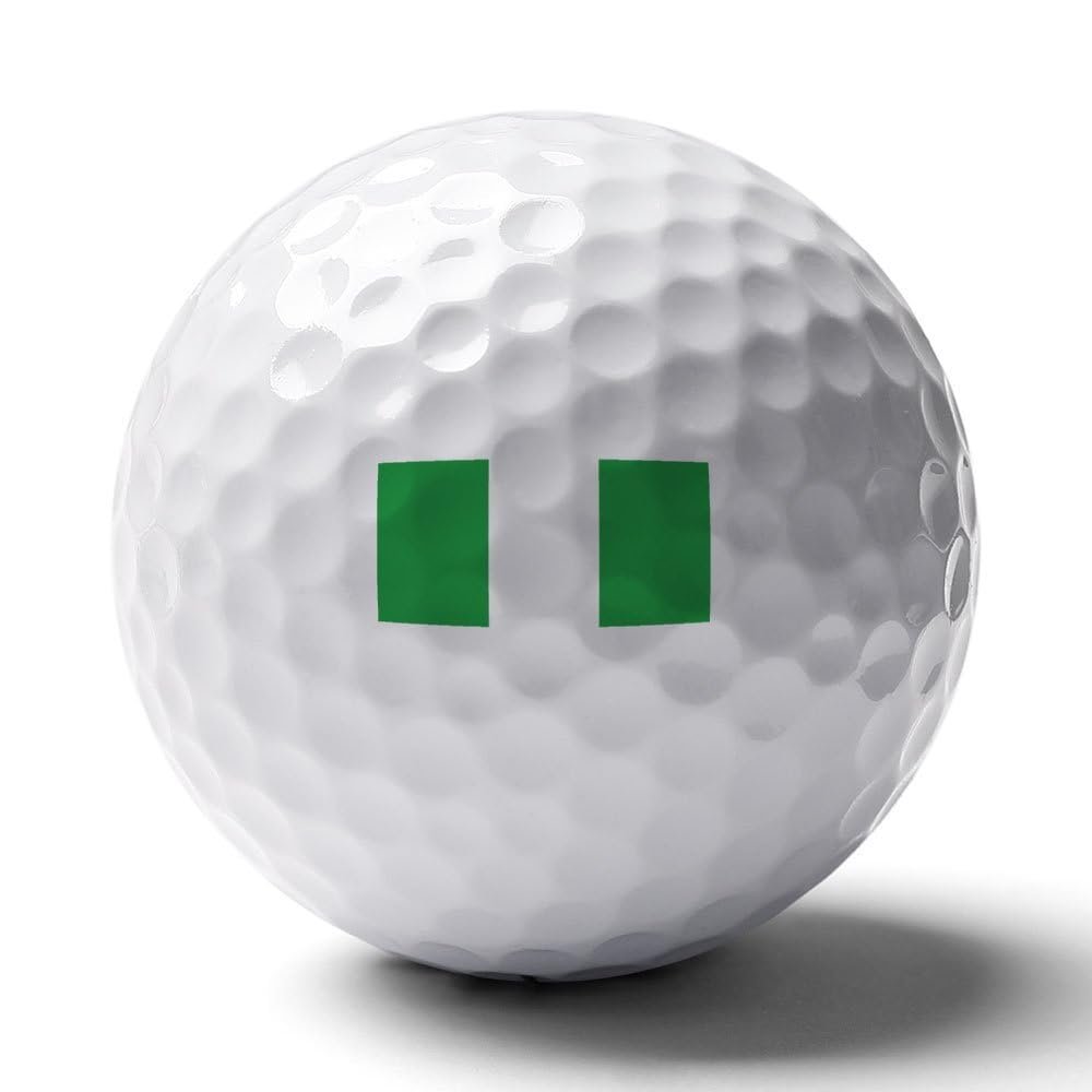 Vafogehu Golf Balls,Nigeria Flag Patterns Golf Balls, Novelty Golf Gift for Men, Women 1 Piece