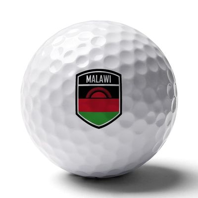 Vafogehu Golf Balls,Flag of Malawi Patterns Golf Balls, Novelty Golf Gift for Men, Women 1 Piece