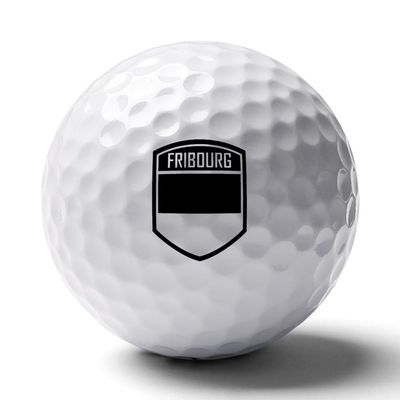 Vafogehu Golf Balls,Flag of Canton of Fribourg Patterns Golf Balls, Novelty Golf Gift for Men, Women 1 Piece