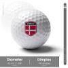 Vafogehu Golf Balls,Denmark Flag Patterns Golf Balls, Novelty Golf Gift for Men, Women 1 Piece view 2