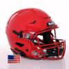 Riddell SpeedFlex Adult w/Scarlet SF-2BD Facemask + US Helmet Flag Decal (Scarlet, Large) - Green Gridiron view 1