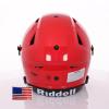 Riddell SpeedFlex Adult w/Scarlet SF-2BD Facemask + US Helmet Flag Decal (Scarlet, Large) - Green Gridiron view 4
