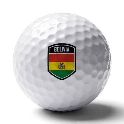 Vafogehu Golf Balls,Bolivia Flag Patterns Golf Balls, Novelty Golf Gift for Men, Women 1 Piece