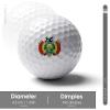 Vafogehu Golf Balls,Bolivia Flag Patterns Golf Balls, Novelty Golf Gift for Men, Women 1 Piece view 2