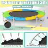 Juoe 55" Trampoline for Kids with Enclosure,Up to 440 Ibs Toddler Mini Trampoline with Net and Basketball Hoop,Indoor/Outdoor Toddler Trampoline for Kids,Gifts for Boys & Girls view 4