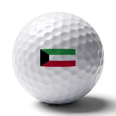 Vafogehu Golf Balls,Kuwait Flag Patterns Golf Balls, Novelty Golf Gift for Men, Women 1 Piece