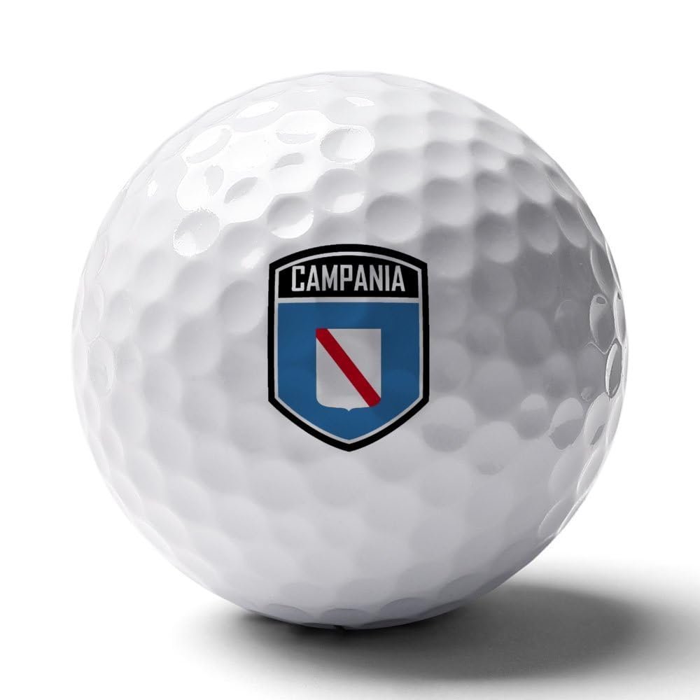 Vafogehu Golf Balls,Campania Italy Flag Patterns Golf Balls, Novelty Golf Gift for Men, Women 1 Piece