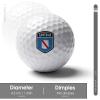 Vafogehu Golf Balls,Campania Italy Flag Patterns Golf Balls, Novelty Golf Gift for Men, Women 1 Piece view 2