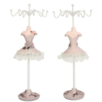 Heayzoki Jewelry Display Stand, Fashion Jewelry Stand Holder, Elegant Lady Earring Display Rack, Mannequin Necklace Display Rack for Women & Girls