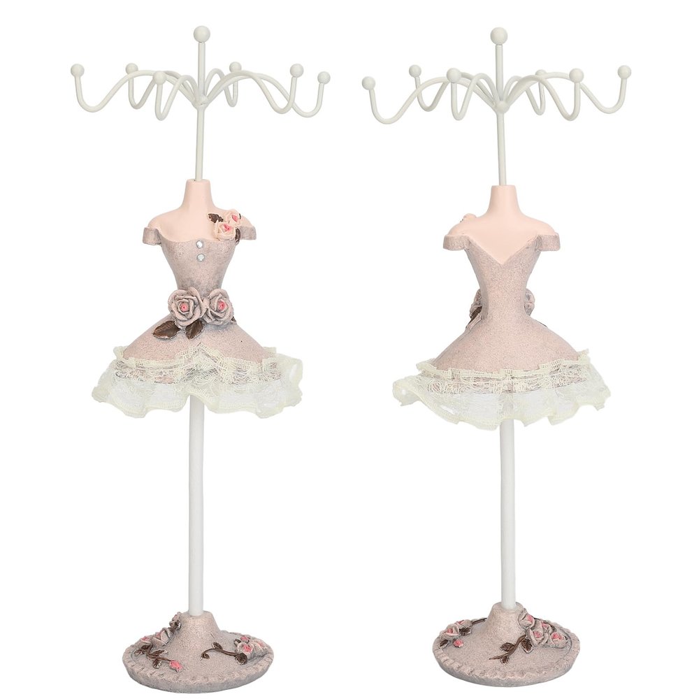 Heayzoki Jewelry Display Stand, Fashion Jewelry Stand Holder, Elegant Lady Earring Display Rack, Mannequin Necklace Display Rack for Women & Girls