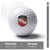Vafogehu Golf Balls,Alsace France Flag Patterns Golf Balls, Novelty Golf Gift for Men, Women 1 Piece view 2