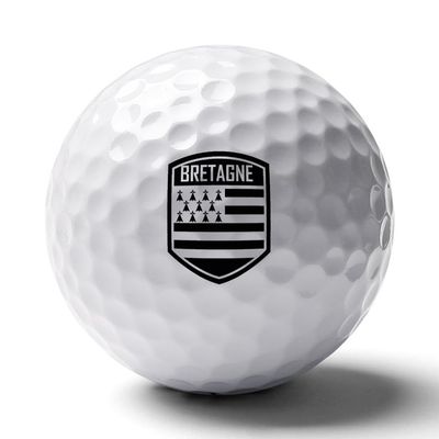 Vafogehu Golf Balls,Bretagne France Flag Patterns Golf Balls, Novelty Golf Gift for Men, Women 1 Piece