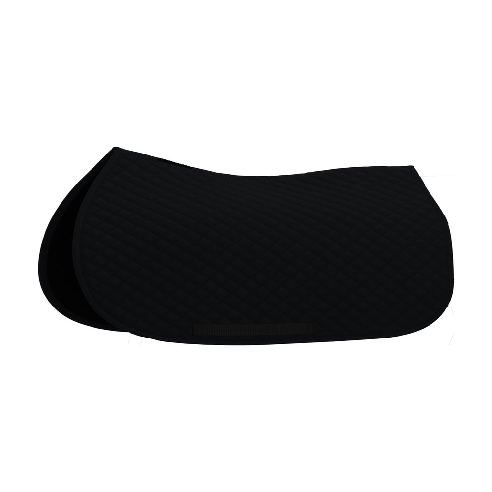 Equinavia Harstad Horse All Purpose Saddle Pad | Classic & Durable Horse Pad | Moisture-Wicking Tricot Backing - Black - Pony