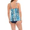 Christina Swimwear Women's Standard Serpentina Pushed Up Draped Tankini Swim Top, Black view 2