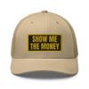 RIVEMUG Show Me The Money Curved Bill Trucker Hat MId Crown Adjustable Money Cap Khaki view 2