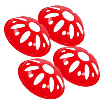 SUPVOX 4pcs Soccer Training Cones Pe Disc Markers for Agility and Speed Practice Bright Orange for Easy Visibility Grass and Fields