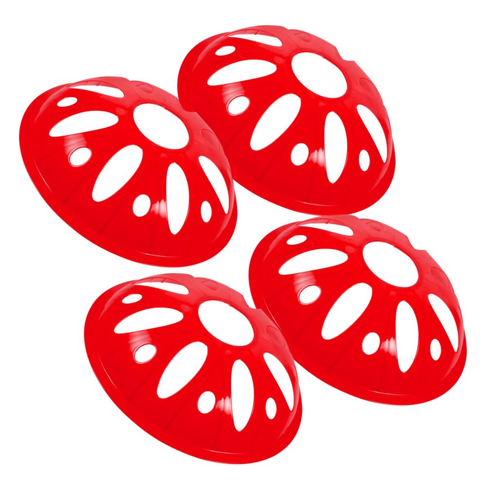 SUPVOX 4pcs Soccer Training Cones Pe Disc Markers for Agility and Speed Practice Bright Orange for Easy Visibility Grass and Fields