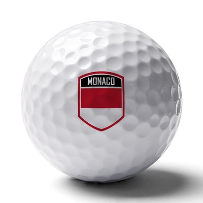 Vafogehu Golf Balls,Monaco Flag Patterns Golf Balls, Novelty Golf Gift for Men, Women 1 Piece
