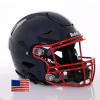 Riddell SpeedFlex Adult w/Scarlet SF-2BD Facemask + US Helmet Flag Decal (Navy, Small) - Green Gridiron view 1