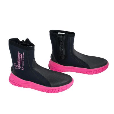 Seavenger Cayman 5mm Sneaker Sole High Top Water Bootie (Pink, Men's 4)
