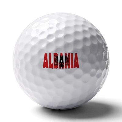 Vafogehu Golf Balls,Flag of Albania Patterns Golf Balls, Novelty Golf Gift for Men, Women 1 Piece