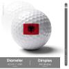 Vafogehu Golf Balls,Flag of Albania Patterns Golf Balls, Novelty Golf Gift for Men, Women 1 Piece view 2