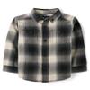 The Children's Place,Baby Boys,and Toddler Long Sleeve Button Down Shirt,Black Buff,12 Months,18 Months view 1