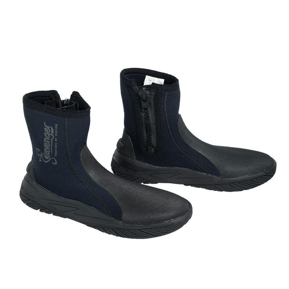 Seavenger Cayman 5mm Sneaker Sole High Top Water Bootie (Black, Men's 4)
