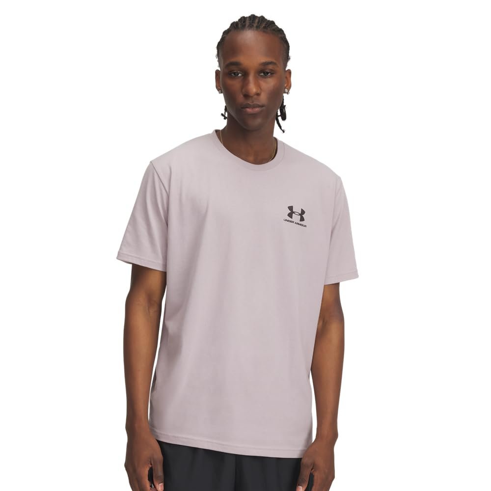 Under Armour Men's Sportstyle Left Chest Short-Sleeve T-Shirt, (009) Gray Dawn / / Black, Small