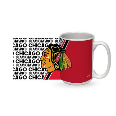 Rico Industries NHL Hockey Chicago Blackhawks 15 oz White Ceramic Mug
