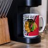 Rico Industries NHL Hockey Chicago Blackhawks 15 oz White Ceramic Mug view 2
