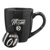 Rico Industries NFL Football Pittsburgh Steelers Mom Black 16 oz Team Color Laser Engraved Speckled Ceramic Coffee Mug view 1