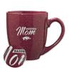 Rico Industries NCAA Arkansas Razorbacks Mom 16 oz Team Color Laser Engraved Speckled Ceramic Coffee Mug view 1