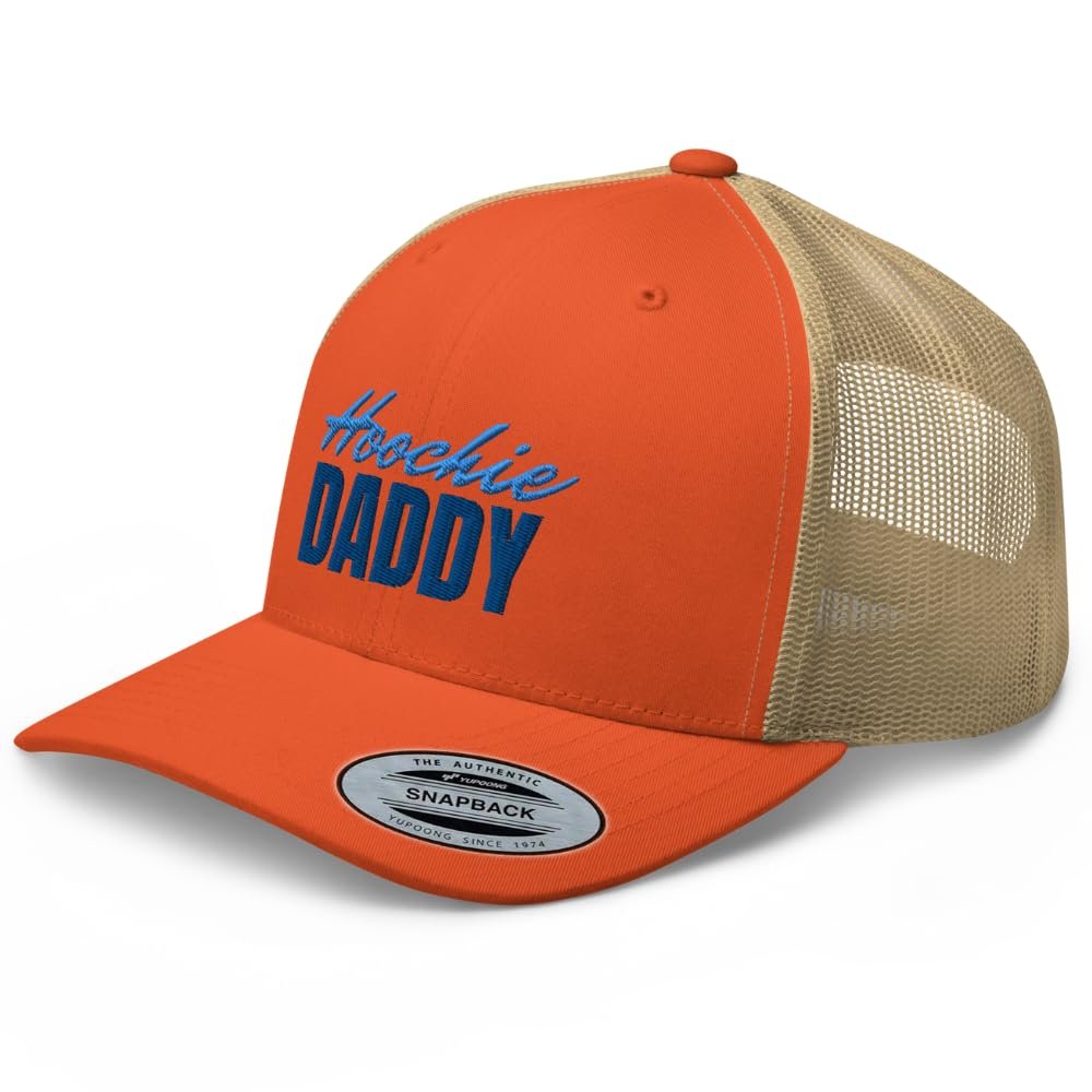 RIVEMUG Hoochie Daddy Curved Bill Trucker Hat Mid Crown Adjustable Cap