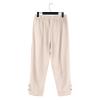 NineFit Basics Mens 2024 Cotton Linen Capri Pants Yoga Pants Elastic Drawstring Casual 3/4 Capri Hippie Pants Wide Leg Baggy Cotton Harem Yoga Trousers with Pockets Khaki, Small view 4