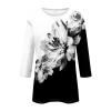 3/4 Length Sleeve Womens Tops Dressy Casual Blouses - Spring Fashion 2026 Plus Size Crew Neck Fitted Tshirts - Business Going Out Trendy Tunics Tops Beach Vacation Outfits 11-Black M view 3