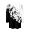 3/4 Length Sleeve Womens Tops Dressy Casual Blouses - Spring Fashion 2026 Plus Size Crew Neck Fitted Tshirts - Business Going Out Trendy Tunics Tops Beach Vacation Outfits 11-Black M view 4