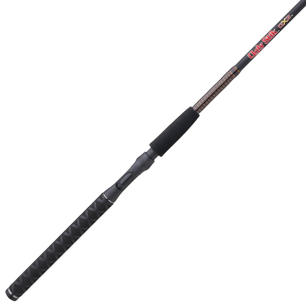 Ugly Stik 7'6" GX2 Casting Rod, 1 Piece Fishing Rod, 6-17 lb Line Rating, Medium Light Rod Power, 1/4-3/4 oz Lure Rating