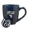 Rico Industries NCAA West Virginia Mountaineers Mom 16 oz Team Color Laser Engraved Speckled Ceramic Coffee Mug view 1