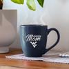 Rico Industries NCAA West Virginia Mountaineers Mom 16 oz Team Color Laser Engraved Speckled Ceramic Coffee Mug view 2