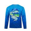 Kobalt1 Boys 2T-18 Blue Marlin Water Sport Fishing UPF Performance Shirt (5/6), Blue, Green view 1