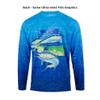 Kobalt1 Boys 2T-18 Blue Marlin Water Sport Fishing UPF Performance Shirt (7), Blue, Green view 2