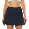 HODOSPORTS Womens Pleated Tennis Skirt with Built-in Short Mini Golf Skort Athletic Skirt with 3 Pockets Workout Pickleball Sport Skirt Navy XL view 2